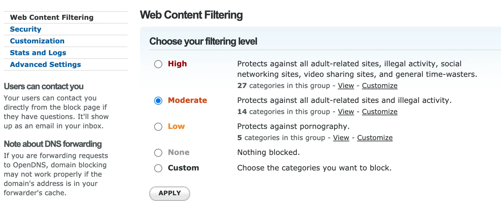 image opendns webfiltering